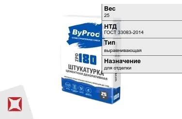 Штукатурка ByProc 25 кг для потолка в Семее